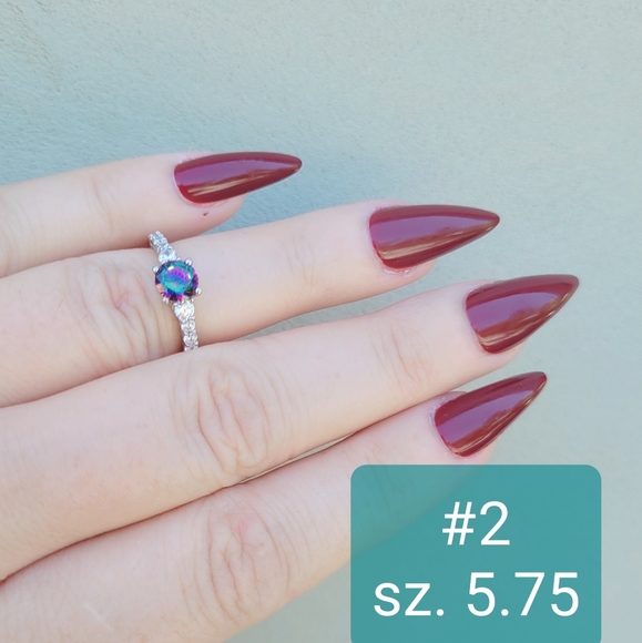 Pick your Rainbow Topaz .925 Ring NWOT 👈 - Picture 5 of 10